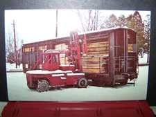 Railroad Postcard 'Loading a All Door Lumber Car'(C&CV Rwy.)