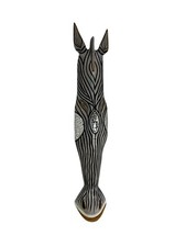 Hand Carved in Bali Indonesian Wooden Wall Hang Decorative Zebra Tribal Mask