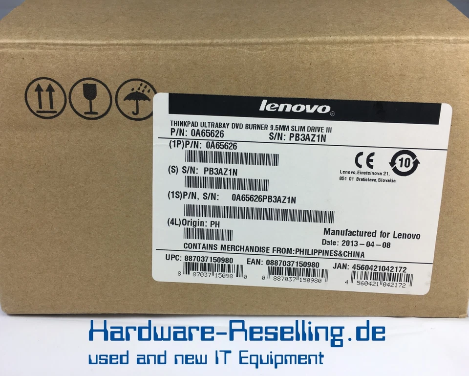Lenovo THINKPAD Ultrabay Graveur De DVD 9.5mm Slimdrive III 45N7457 0A65626 Ovp - Bild 2 von 4