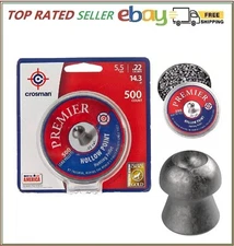 Crosman Rifle Hunting Pellets Gun Hollow Point ..22 Caliber 14.3 Grain 500 Count