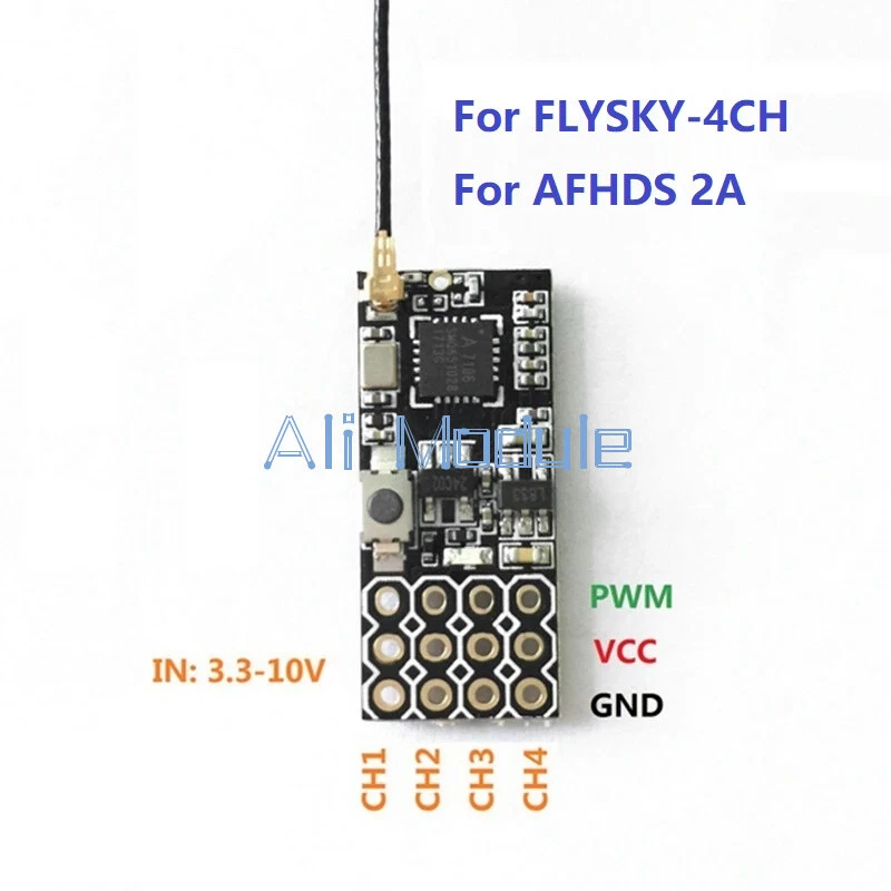 FS2A-4CH 2A Mini Compatible Receiver PWM Output for Flysky i6 i6X i6S Controller