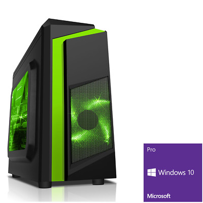 Ultraschneller AMD Gaming Computer Desktop PC Radeon 16GB USB3 Windows 10 Pro F3G