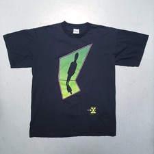 Vtg the X FILES T-Shirt 1996 Single Stitch Sci Fi Aliens UFO Tee Black XL RARE