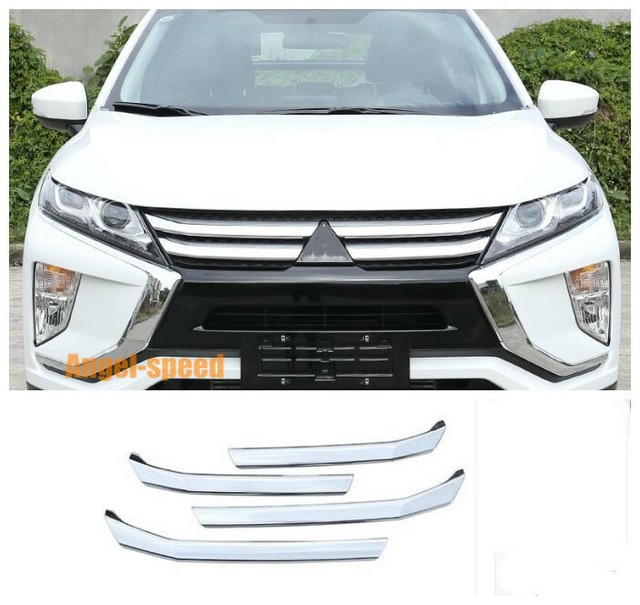 2018 2019 FOR Mitsubishi Eclipse Cross Chrome Front Grill Grille Trims ABS eBay
