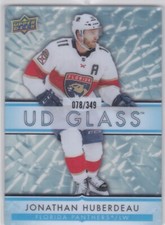 2021/22 UD OVATION..JONATHAN HUBERDEAU..UD GLASS../349..CARD # GS-20..PANTHERS