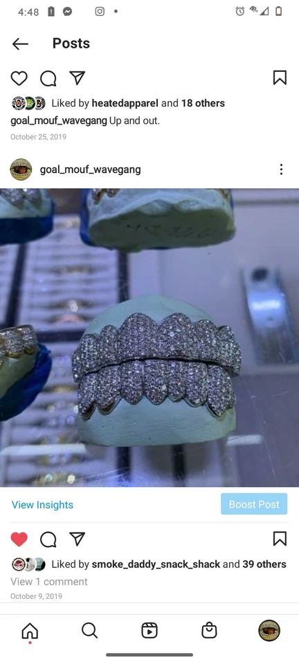 dientes de oro grillz diamantes Foto 3 de 4