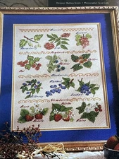 Berry Sampler Cross Stitch Pattern Pages From Magazine
