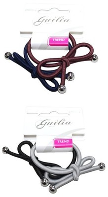 Guilia Zopfabbinder mir Schleife Haargummi Haarband elastisch Ø 4,5 cm Trend
