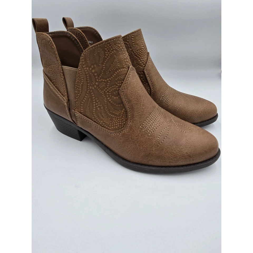 Botines Easy Street Legend Western color topo en relieve para mujer talla 9M Foto 4 de 4