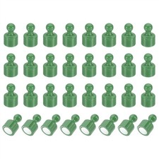 32pcs Magnets Push Pins, 0.8x0.5" Strong Fridge Magnets, Green