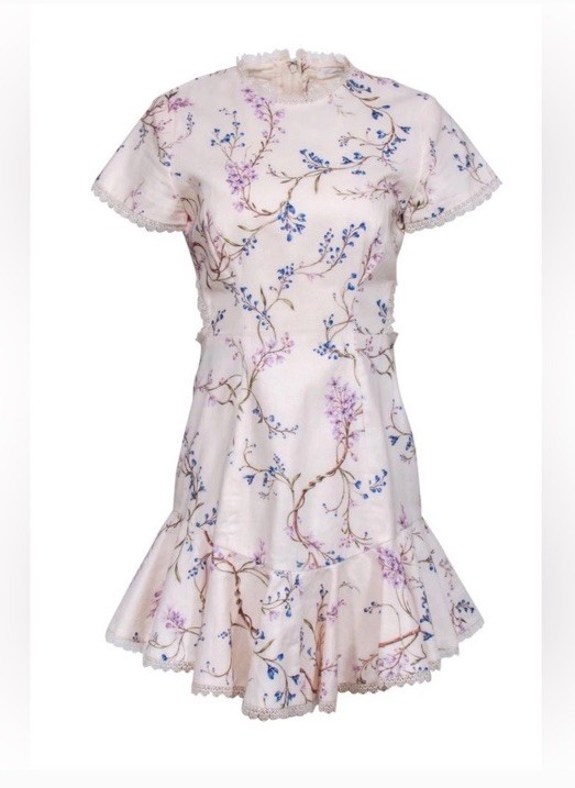 Zimmermann Floral Short Dress Lace-Up High Neck Ruffle Beige Purple Blue | eBay Zimmermann Floral Short Dress Lace-Up High Neck Ruffle Beige Purple Blue | eBay