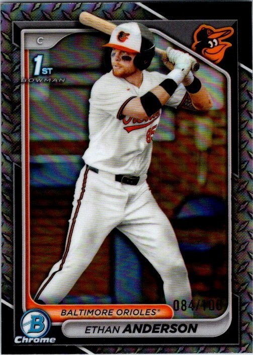 2024 Bowman 1st Chrome Draft #BDC-79 Ethan Anderson /100 Steel Metal RC Card