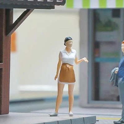 1/64 Hostess Figur Kochszene Winzige Leute für Eisenbahndioramen