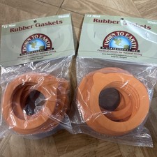 12 Pack - Down To Earth Rubber Canning Jar Gaskets 70mm Orange ~ 2 Packs