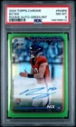2024 TOPPS CHROME ROOKIE AUTO VARIATIONS GREEN REFRACTOR BO NIX RC 30/99 PSA 8