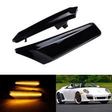 2x Smoke schwarz Linse Blinker Seitenblinker für Porsche Carrera 911 997 2005-12