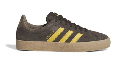 *Adidas Gazelle ADV Dark Brown Yellow Earth Gum Shoes Men 8.5 Women 9.5 New