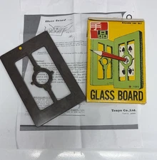 Vintage Tenyo Co. Japan GLASS BOARD T26 w/Copied Instructions and Box