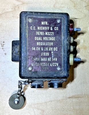 CE Niehoff N3221 Dual Voltage Regulator 14 & 28 Vdc 76761-N3221 6110-01-559-2092