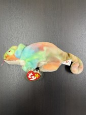 Ty Beanie Baby 9 inch Rainbow The Iguana Chameleon Toy