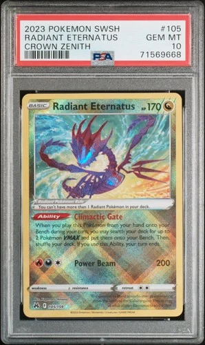 PSA 10 - Pokemon - Radiant Eternatus 105/159 - Crown Zenith -  Gem Mint