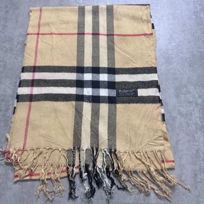 Vintage 1980er Burberry Schal 100% Lambswool 	 	Guter Zustand