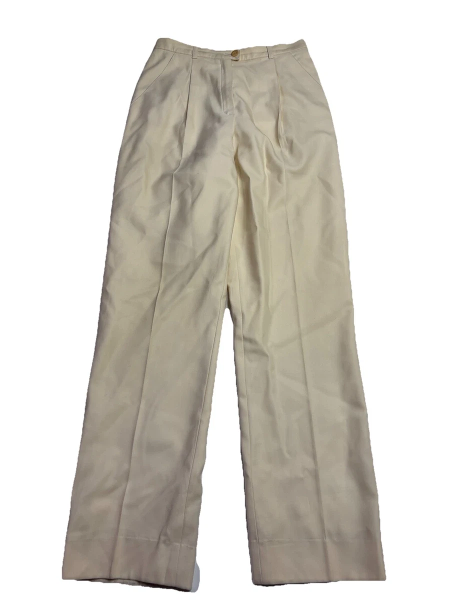Pantalon ESCADA En Coton Beige - Taille 42, Coupe Droite, Occasion Très Bon état