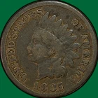 1885 Indian Head Cent Good G Coin, Scratched #41158