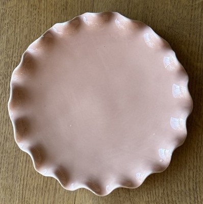 VTG Pot Luck Flirt Pink Ruffled Ceramic Plate 8'' HTF Rare   READ