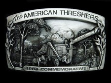 TF09113 NOS VINTAGE 1984 AMERICAN THRESHERS COMMEMORATIVE BELT BUCKLE