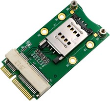 Mini PCI E Adapter With SIM Card Slot For 3G 4G WWAN LTE GPS Clamshell Holder