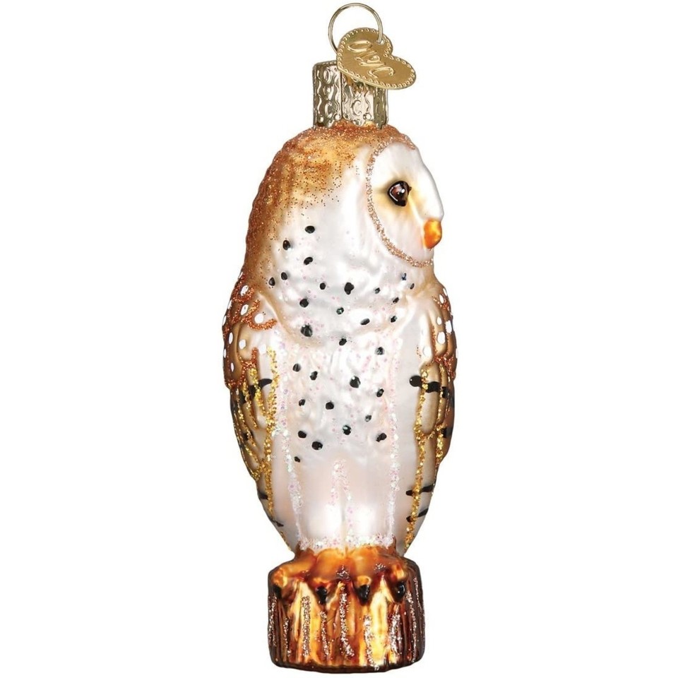 Old World Christmas Glass Blown Ornament for Christmas Tree, Barn Owl ...