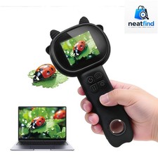 500x Magnification Kids Handheld Microscope with 2-Inch Screen for STEM Learning