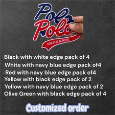 Polo Words Diffrent colors Embroiderd patches iron on Pack of 20