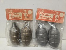 Vintage Made in Hong Kong Polythene Water Grenade Fake Army Grenades Dime Store