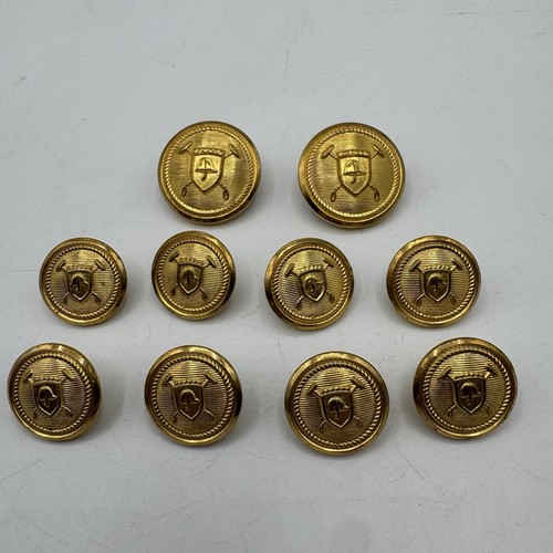 Ralph Lauren Gold Buttons Replacement Polo Helmet Mallet 15mm 20mm Full Set 10