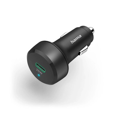 Hama KFZ-Ladegerät Schnelllader, Fast Charge Ladegerät mit USB-C, 25W, 00201638