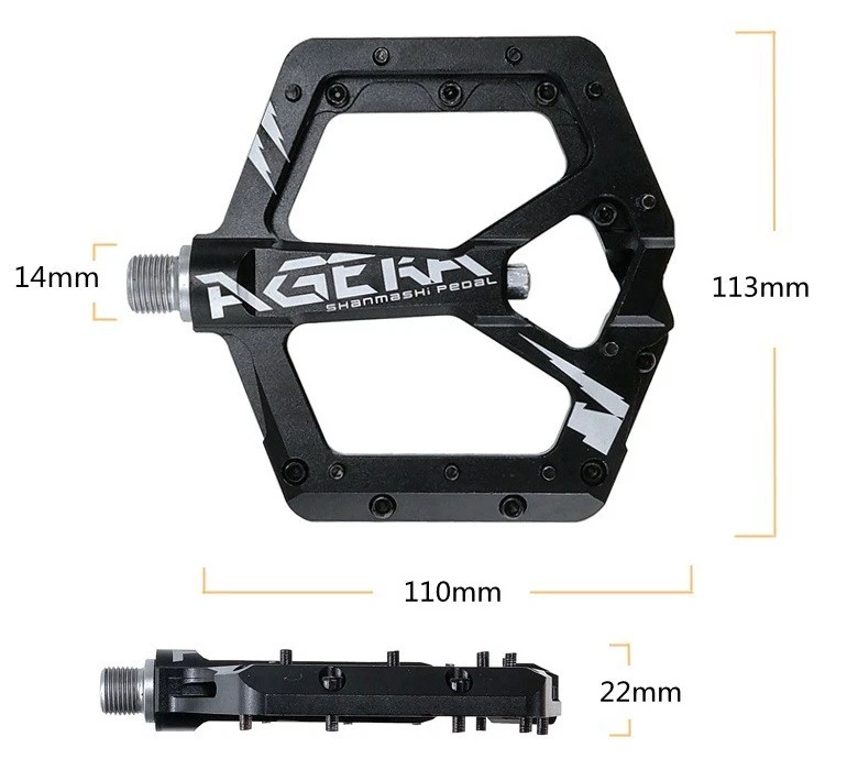 AGERA CNC Aluminio Carretera MTB Bicicleta de Montaña AM Bicicleta Pedal Pedales Planos Rodamientos Foto 3 de 4