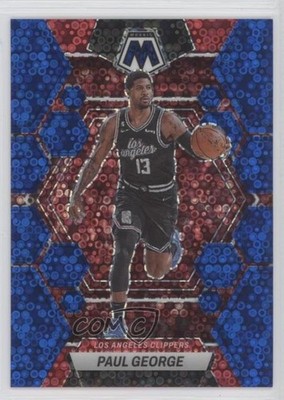 2022-23 Panini Mosaic Fast Break Blue Prizm 45/85 Paul George #18 0t30