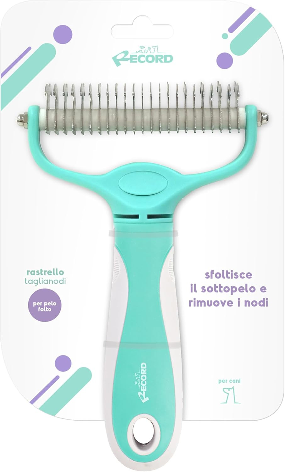 Spazzola per Cani Professionale | Rastrello Sottopelo Scioglinodi Cane - 2