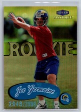 1999 Fleer Mystique Joe Germaine #113 St. Louis Rams Rookie #/2999 Football Card. rookie card picture