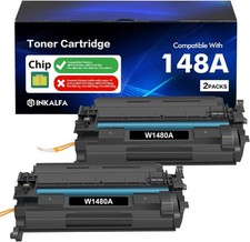 2PK 148A W1480A Toner Cartridge w/ Chip for HP LaserJet Pro 4001dw 4001n 4101fdw