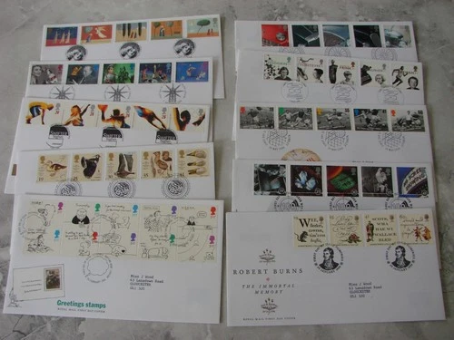 (FDC6) 1996 Commemorative  COLLECTION 10 GB First Day Covers