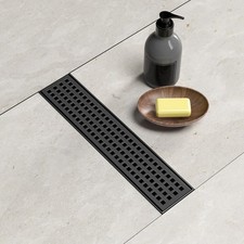 Linear Shower Drain 12 Inch Rectangular Floor Drain with Removable Square Hol...