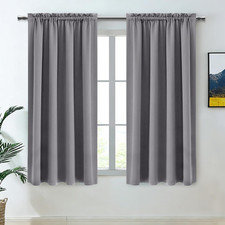 DWCN Blackout Curtains for Bedroom Living Room 38"W x 45"L Pack of 2 , Grey