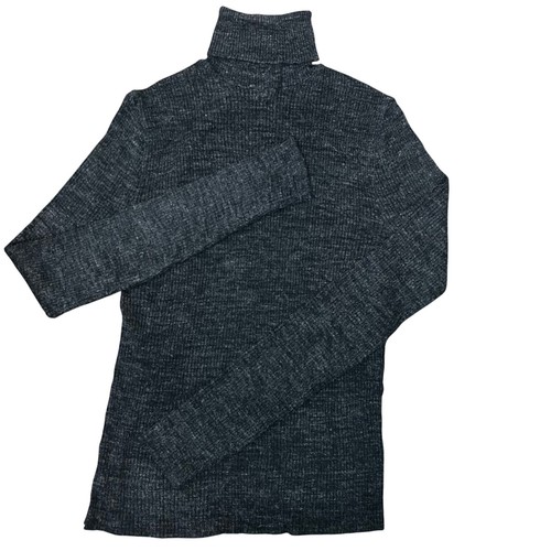 Givenchy, Givenchy for Chesa VINTAGE Ribbed Knit Turtleneck Dark Gray Winter Staple Large