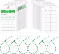 50 Pack Safety Inspection Tag Accident Prevention Tag Fire Extinguisher Tags...