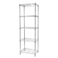 Silver 5-Tier Heavy Duty Steel Freestanding Garage Storage Shelving Unit 17.72