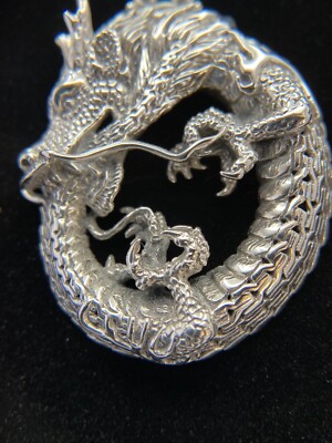 Sarda,Artisan Made,Stunning,Highly Detailed,925, Dragon Pendant/Enhancer 30gms!