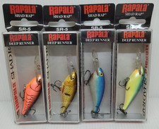 SET-RS03 4pc Rapala Shad Rap SR-5 Deep Runner Fishing Lure
